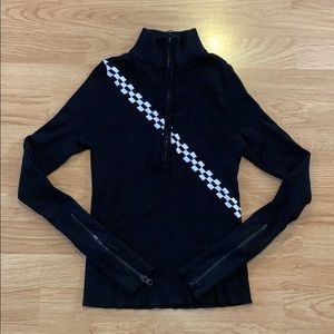 ZARA knit fitter quarter zip top